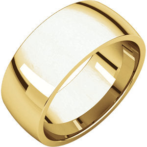 18K Yellow 8mm Lightweight Comfort-Fit Band