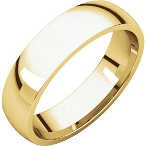 18K Yellow 5mm Lightweight Comfort-Fit Band