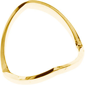 14K Yellow V Shaped African Band