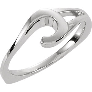 14K White Freeform Remount Ring