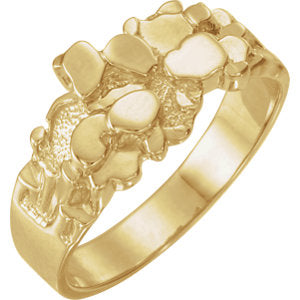 14K Yellow Nugget Ring Mounting