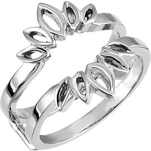 14K White Ring Guard