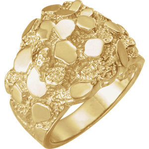 14K Yellow Nugget Ring