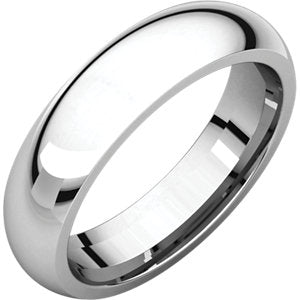 14K White 5mm Comfort-Fit Band