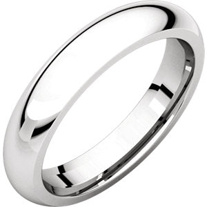 14K White 4mm Comfort-Fit Band